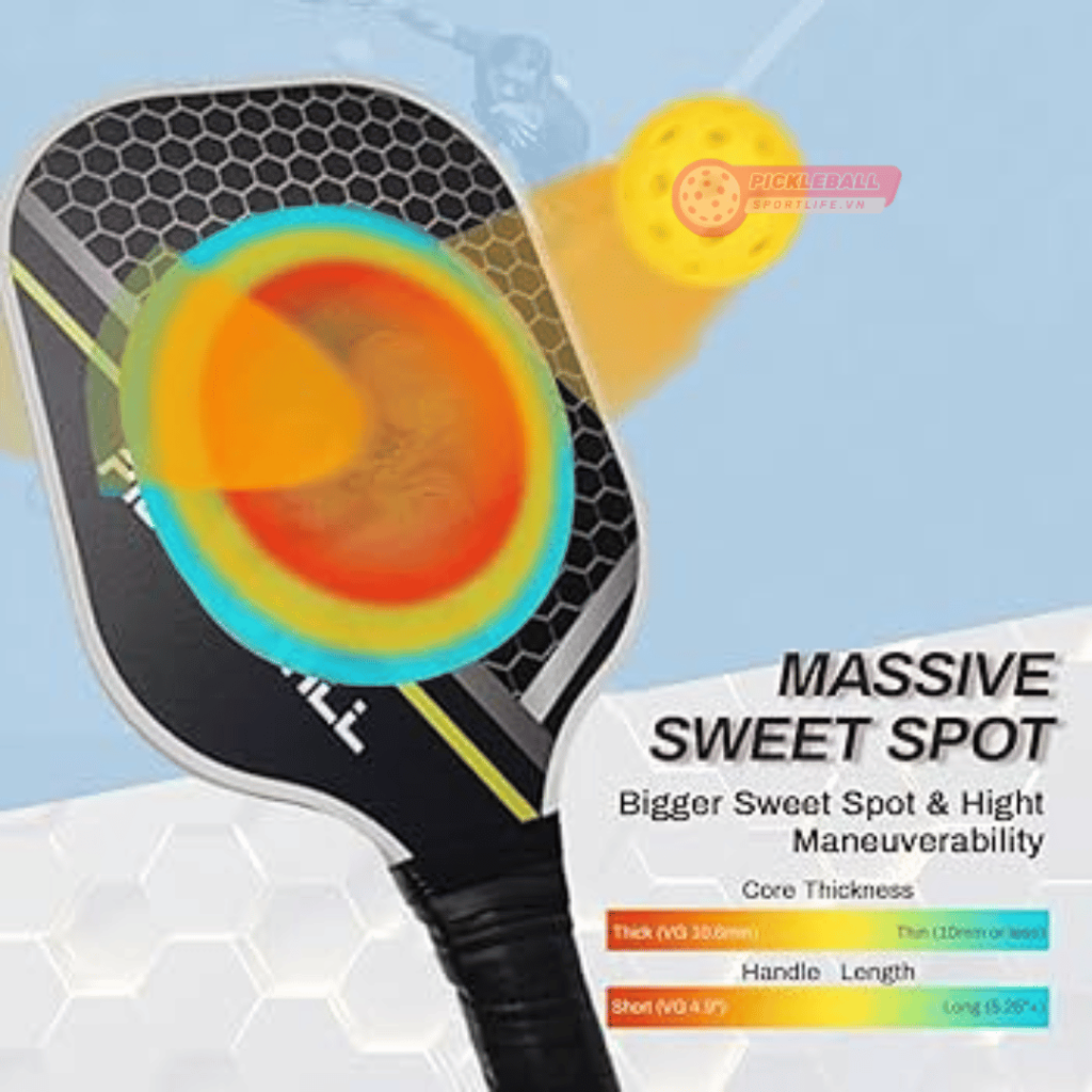 Sweetspot của Vợt Pickleball: Khái niệm và ảnh hưởng của sweetspot đến vợt và lối chơi 1 mars pro t700 gray 1