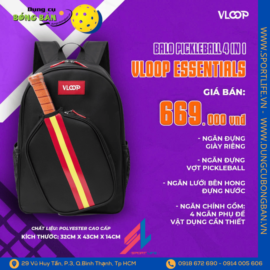 BALO PICKLEBALL VLOOP ESSENTIALS (RED) - SportLife