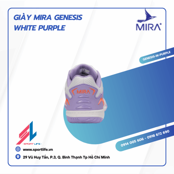 Giày MIRA GENESIS White Purple 4 Giày MIRA GENESIS White Purple