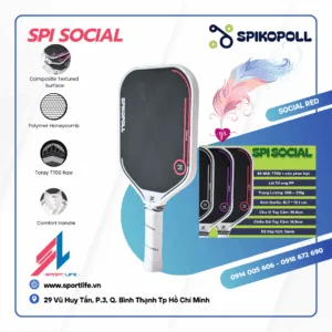 Vợt Pickleball SPI SOCIAL S-Series Red
