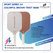 Trang chủ 30 Vợt Pickleball Facolos Sport Series 2.0 – Colorful Brown Twist 16mm