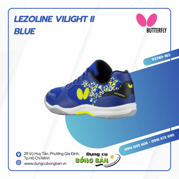 Giày bóng bàn Butterfly Lezoline Vilight II Xanh
