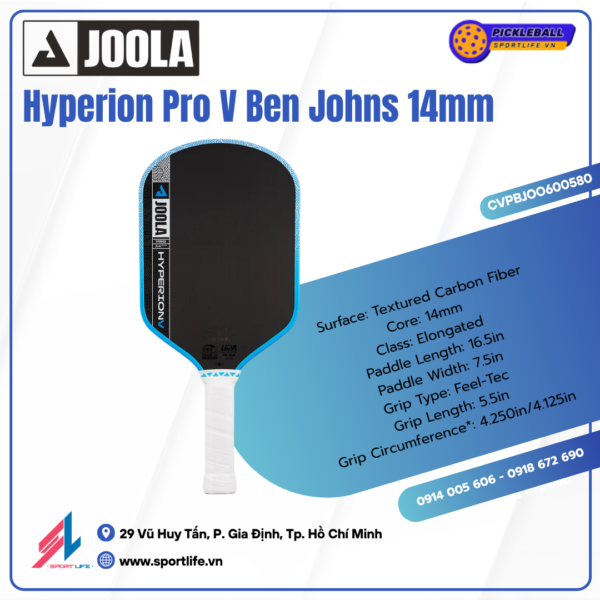 JOOLA Hyperion Pro V Ben Johns Bolt Blue 14mm 6 JOOLA Hyperion Pro V Ben Johns Bolt Blue 14mm