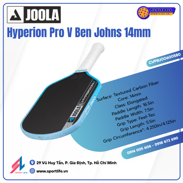 JOOLA Hyperion Pro V Ben Johns Bolt Blue 14mm 5 JOOLA Hyperion Pro V Ben Johns Bolt Blue 14mm