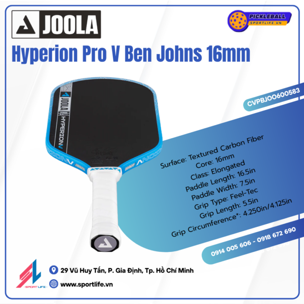 JOOLA Hyperion Pro V Ben Johns Bolt Blue 16mm 4 JOOLA Hyperion Pro V Ben Johns Bolt Blue 16mm