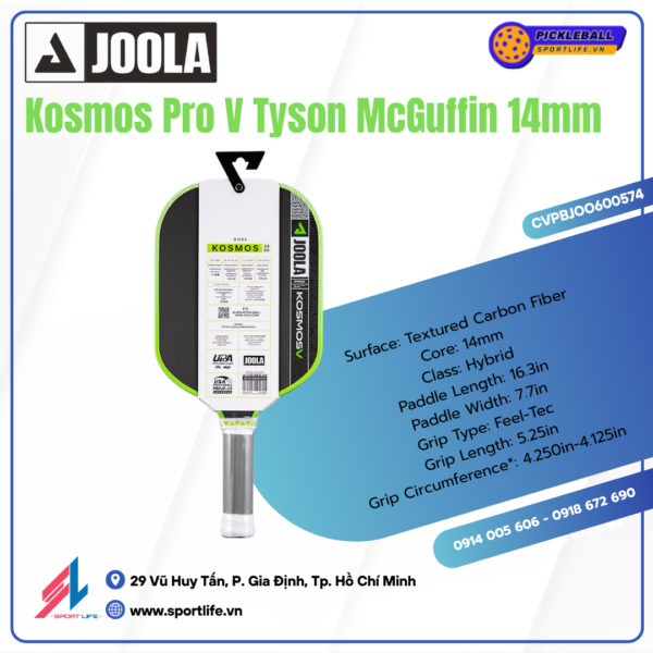 JOOLA Kosmos Pro V Tyson McGuffin Surge Green 14mm 7 JOOLA Kosmos Pro V Tyson McGuffin Surge Green 14mm