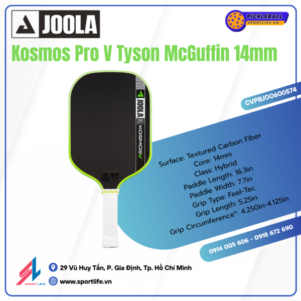 JOOLA Kosmos Pro V Tyson McGuffin Surge Green 14mm 6 JOOLA Kosmos Pro V Tyson McGuffin Surge Green 14mm