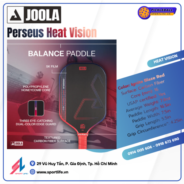 Joola Perseus Heat Vision 16mm (Red) 3 Joola Perseus Heat Vision 16mm (Red)