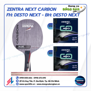 Trang chủ 55 Combo DONIC Zentra Carbon - Desto Next