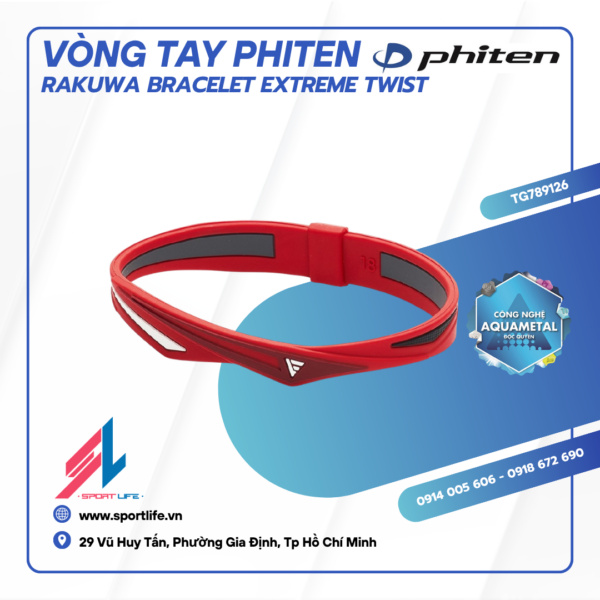 Vòng tay Phiten Rakuwa Extreme Twist 1 Vòng tay Phiten Rakuwa Extreme Twist